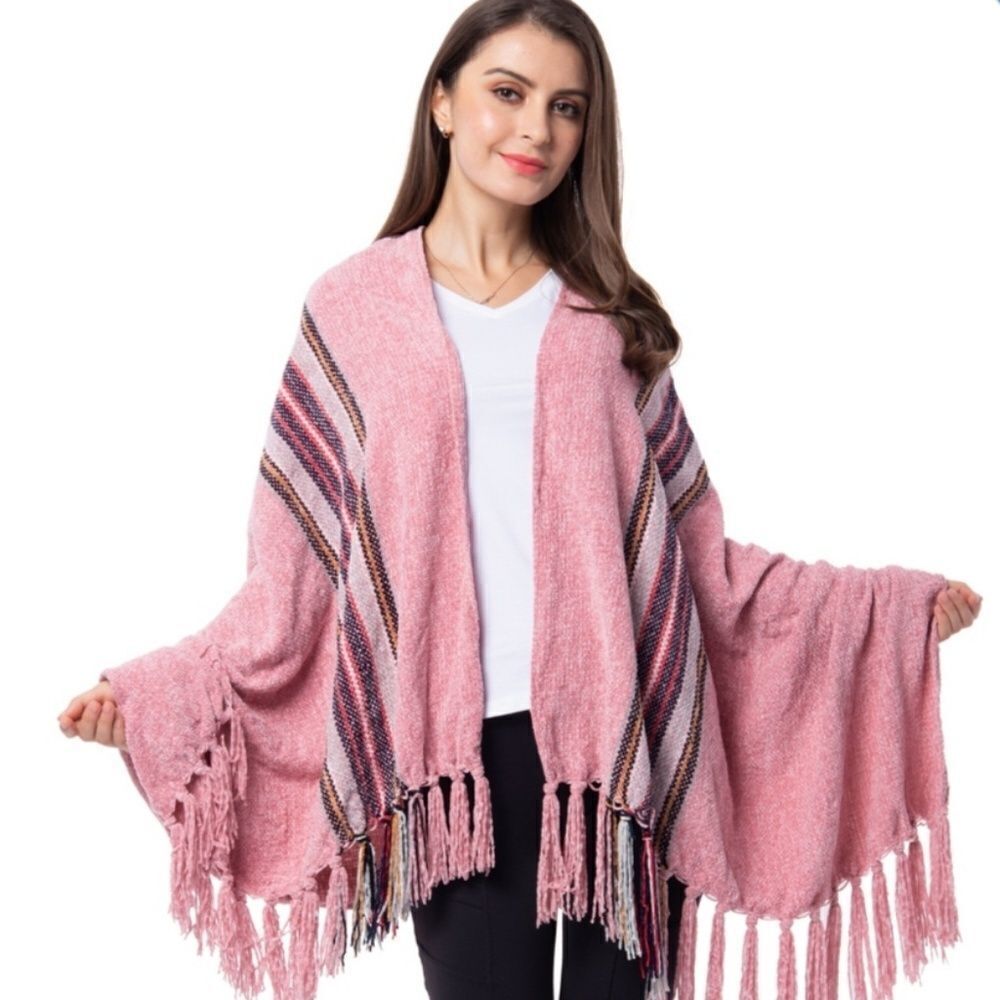 ‎Pink Scarf with Tassels